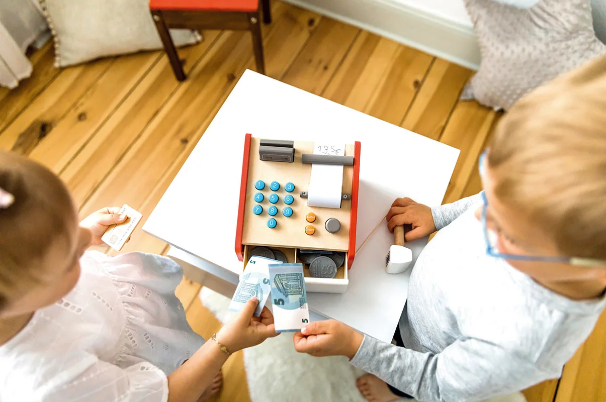 Новое поступление 2020 имитация Монтессори деревянные ролевые игры супермаркет