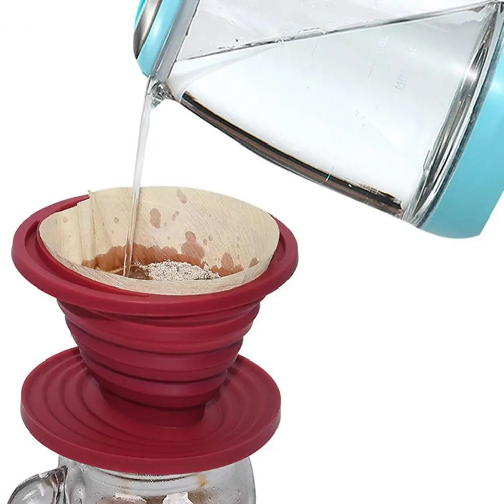 

Manual Coffee Filter Cup Foldable Silicone Coffee Dripper Easy Use Reusable Coffee Strainer Coffee Dripper Coffee Accessories