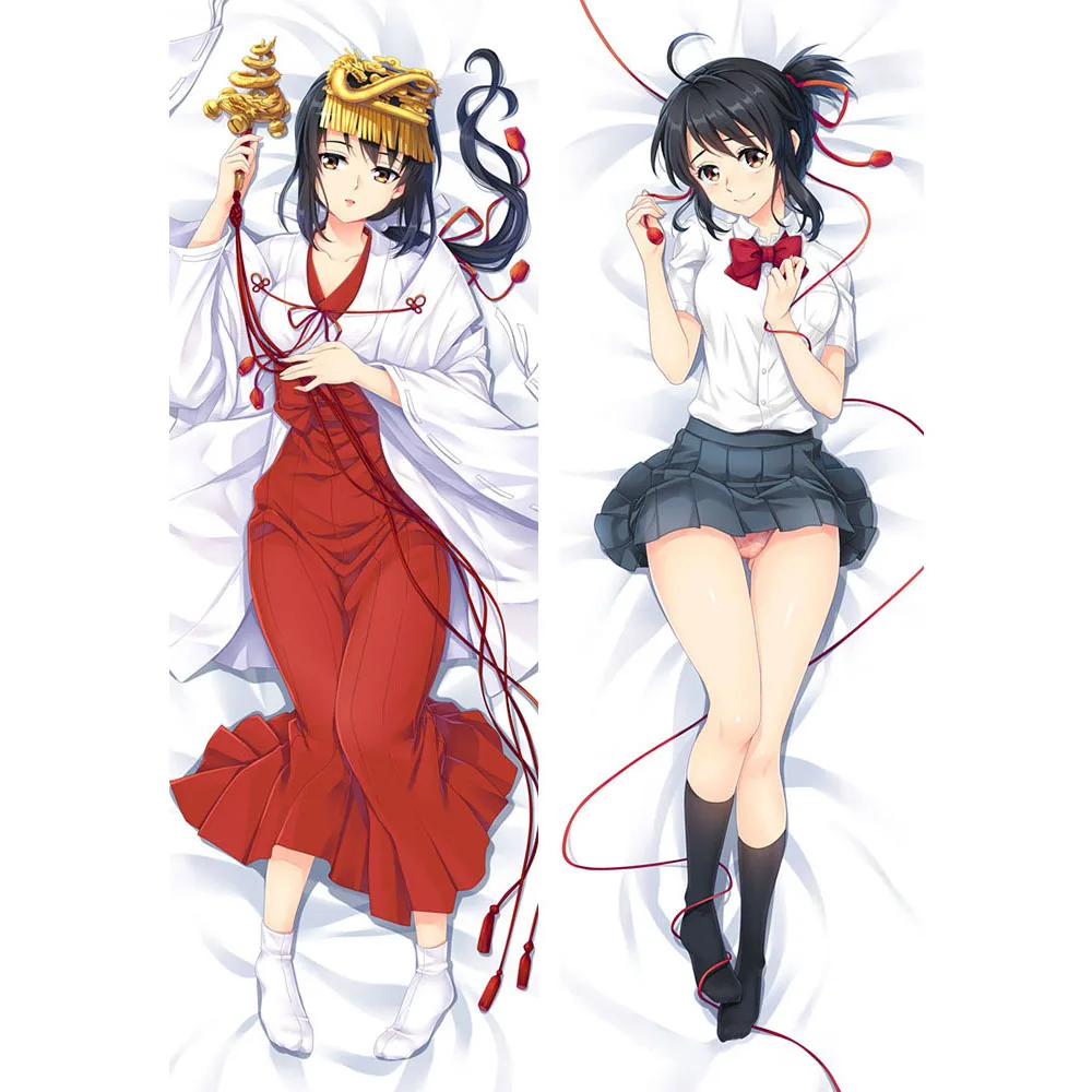 

Аниме ваше имя декоративная подушка чехол 3D наволочка подушка Dakimakura постельное белье обнимающая Подушка Чехол