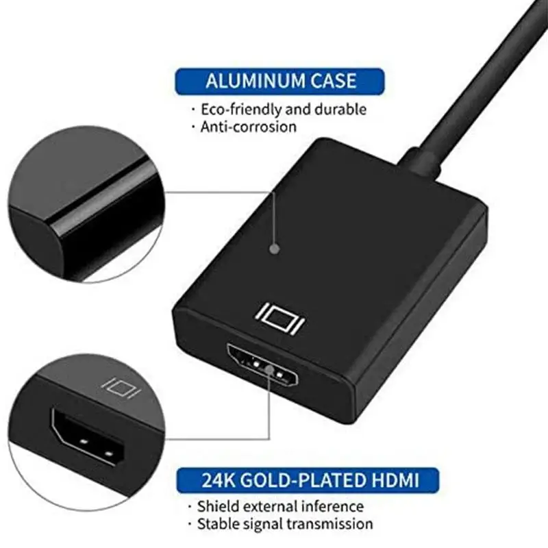 HD MI 1080P USB в HD-МИ адаптер 3.0 HDMI аудио-видео многомониторный конвертерный кабель для ПК ноутбук проектор ЖК-телевизор.