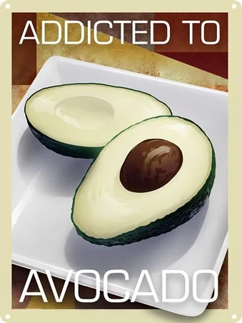 

Get To The Good Bit Addicted To Avocado Tin Sign