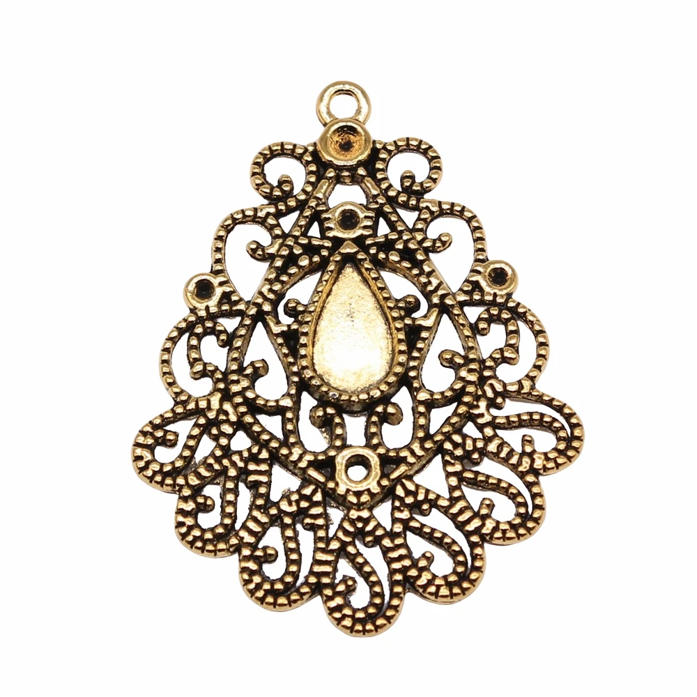 

4pcs 48x37mm Antique Gold Color Earring Connector For Jewelry Making DIY Jewelry Findings