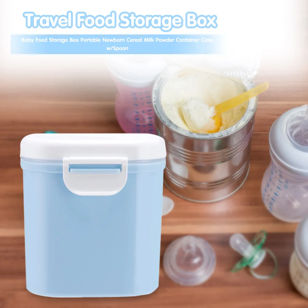 

Portable Newborn Cereal Milk Powder Container Case Baby Food Storage Box with Spoon Food Storage Box Multilayer Infants