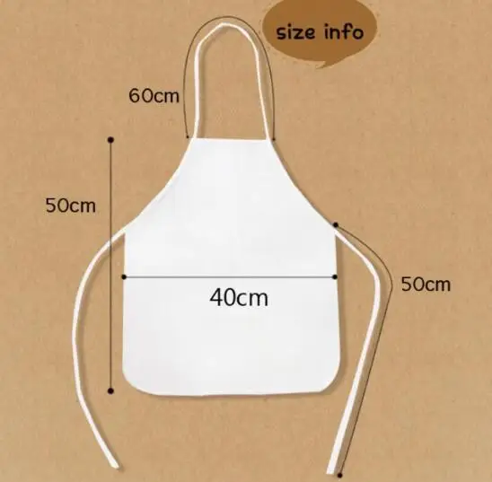 Детский фартук DIY Краска ing одноразовые пустые белые Детские фартуки кухонный
