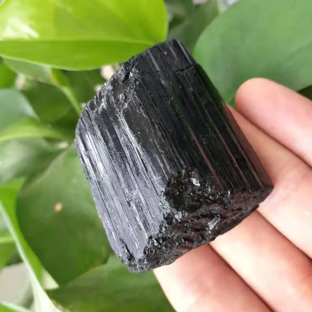 Натуральный черный турмалин хрустальный камень оригинал 80 90 г|Камни| |