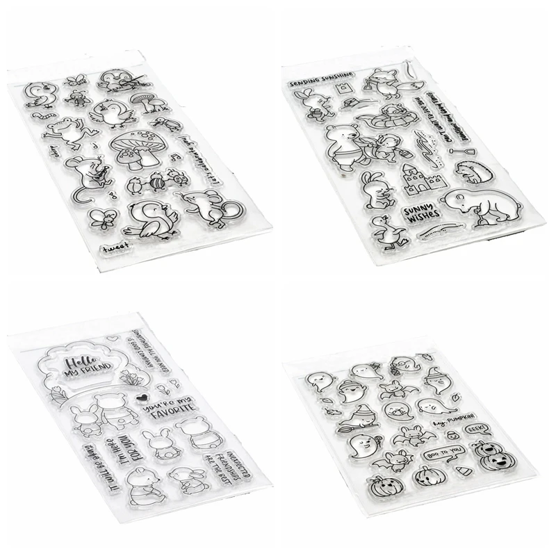 Весенние животные гриб летучая мышь птица крысы медведь чистый штамп