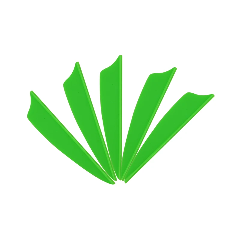 100 pcs green 50/100 шт. 2,5 дюймов стрельба из лука перо резиновая лопасти-стрелки для деревянных стекловолокна части стрел для помещений спортивные охотничьи игры - Цвет: 100 pcs green
