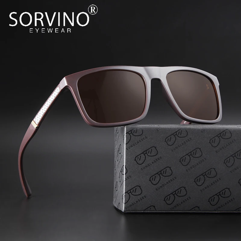 Мужские и женские Винтажные Солнцезащитные очки SORVINO поляризационные Квадратные