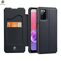 for samsung galaxy a03s166 5mm case dux ducis skin x series flip cover luxury leather wallet case with magnet cardcash slots