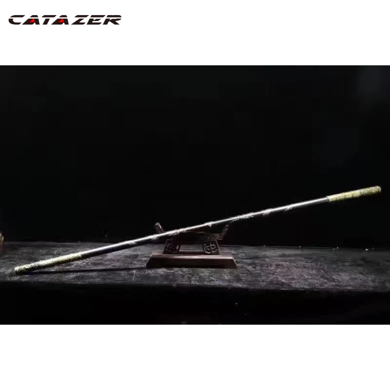 

Wooden Monkey King Staff KungfuWushu Sticks Monkey Cudgels Carving Dragon Golden Cudgel Sun WuKong Practice Self Defence Stick