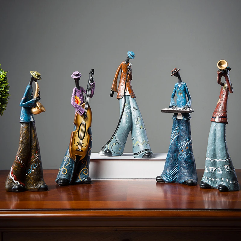Креативные фигурки рок группы Ретро Художественная кукла скульптура ремесла из