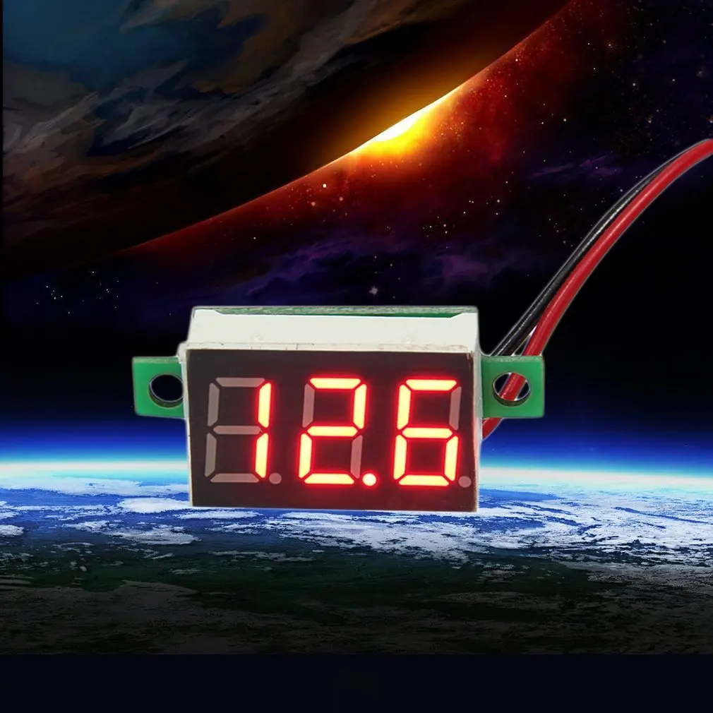 1 pc DC 4.7~32V No power supply needed Mini Red LED Panel Voltage Meter 3-Digital Adjustment Voltmeter 200ms/time | Дом и сад