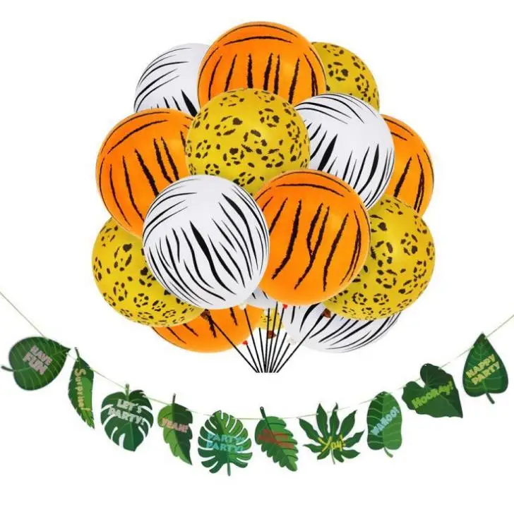 1 Набор мультяшных леопардовых печатных полосатых баннеров паннатов набор