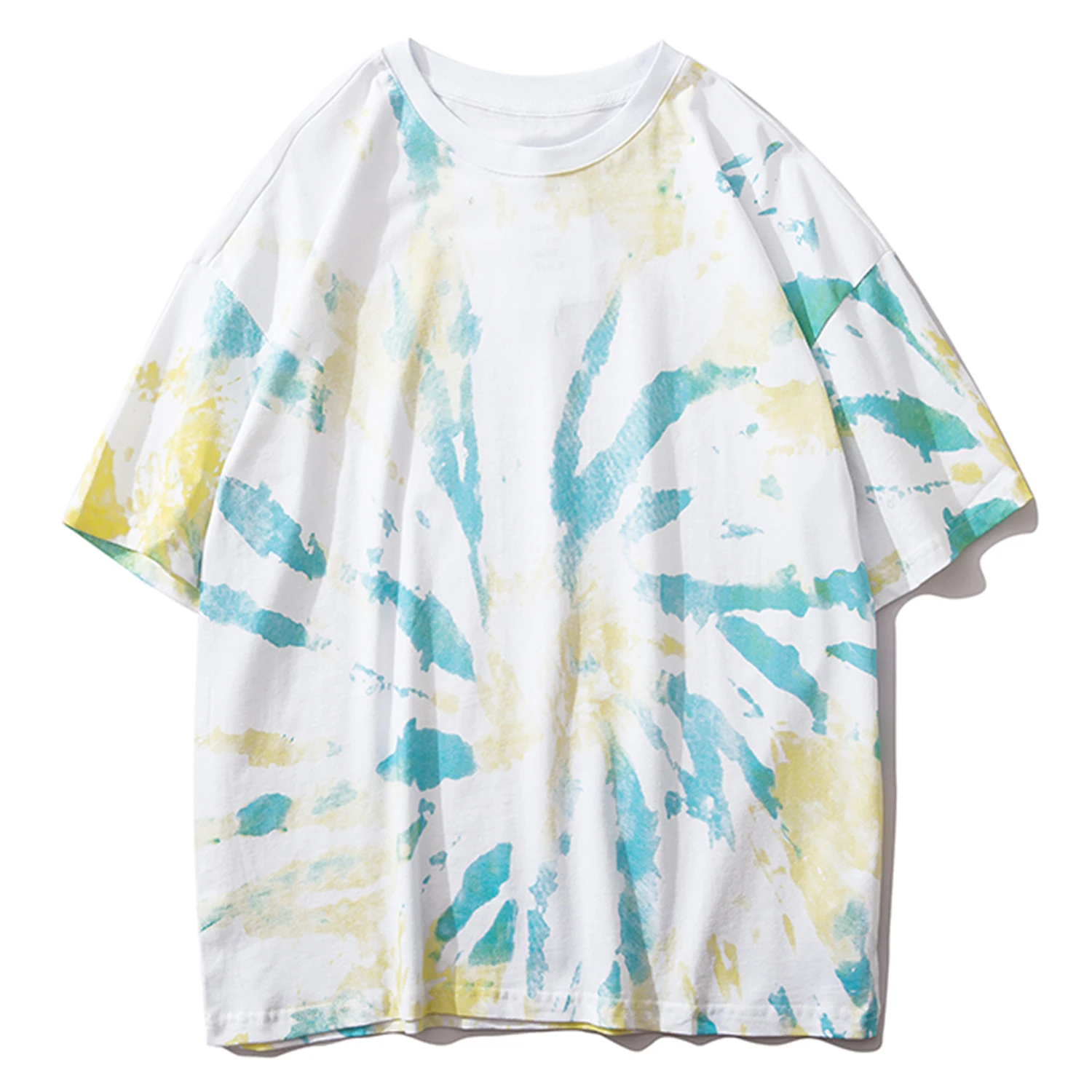 Мужская футболка в стиле хип хоп с цветными блоками повседневная хлопковая