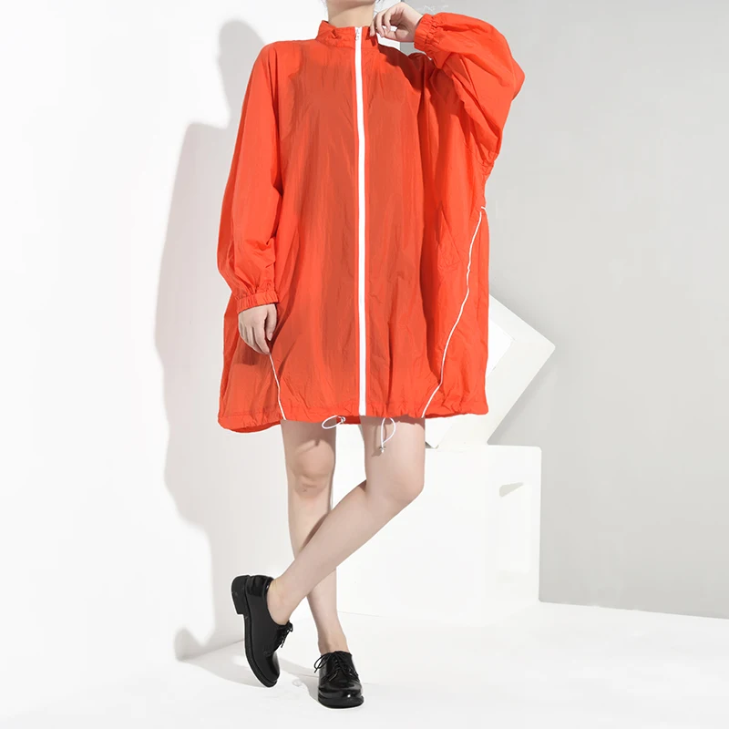 LANMREM 2020 Весна Лето Новая мода молния легкая тонкая ветровка личный свободный