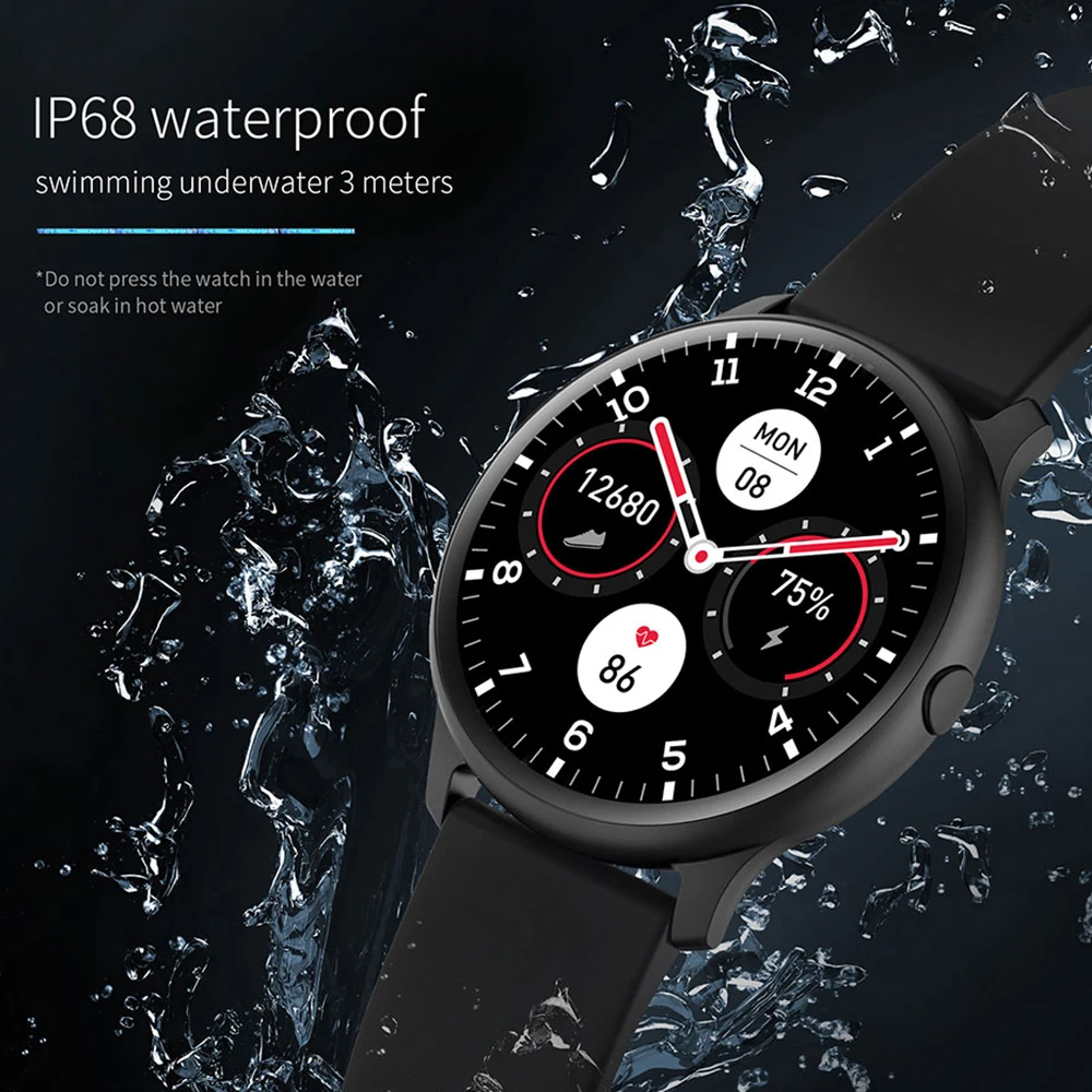 KW13 Smartwatch ip68 водонепроницаемый монитор сердечного ритма для женщин браслет