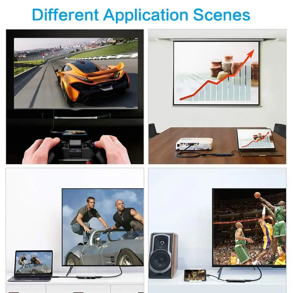 HDMI совместимый концентратор с Type C на 4K адаптером USB 3 0 Micro портом для зарядки MacBook