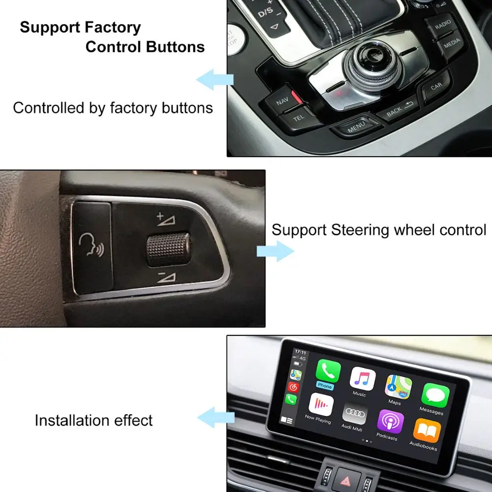 Ugode беспроводной Автомобильный плеер carplay интерфейсная коробка для Apple iOS Android