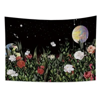 the new black starry sky wind fashion tapestry flowers dreamy wall hangings beach towel home living room bedroom wall decoratio