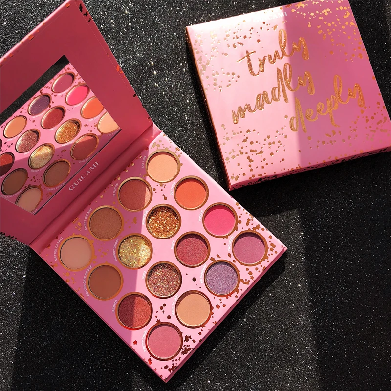 Бренд 16 цветов блестящие тени для век Палитра мерцающие матовые телесный