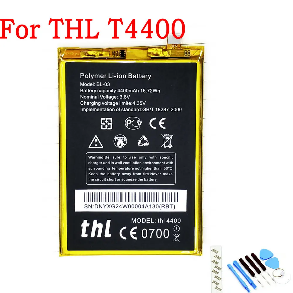 Высококачественный аккумулятор BL03 для THL T4400 4400 мАч на мобильный