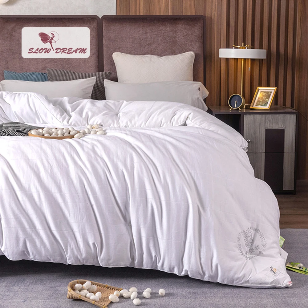 

Одеяло домашнее из 100% шелка, наполнитель из чистого шелка, для двуспальной кровати/King