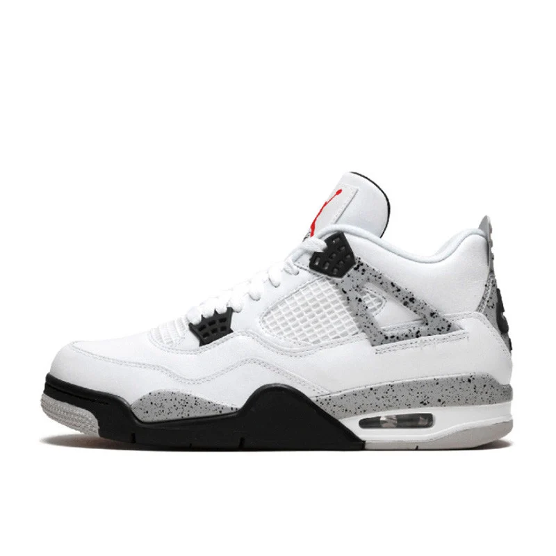 Мужские баскетбольные кроссовки Nike Air Jordan 4 спортивные для улицы крутые Серые 408452