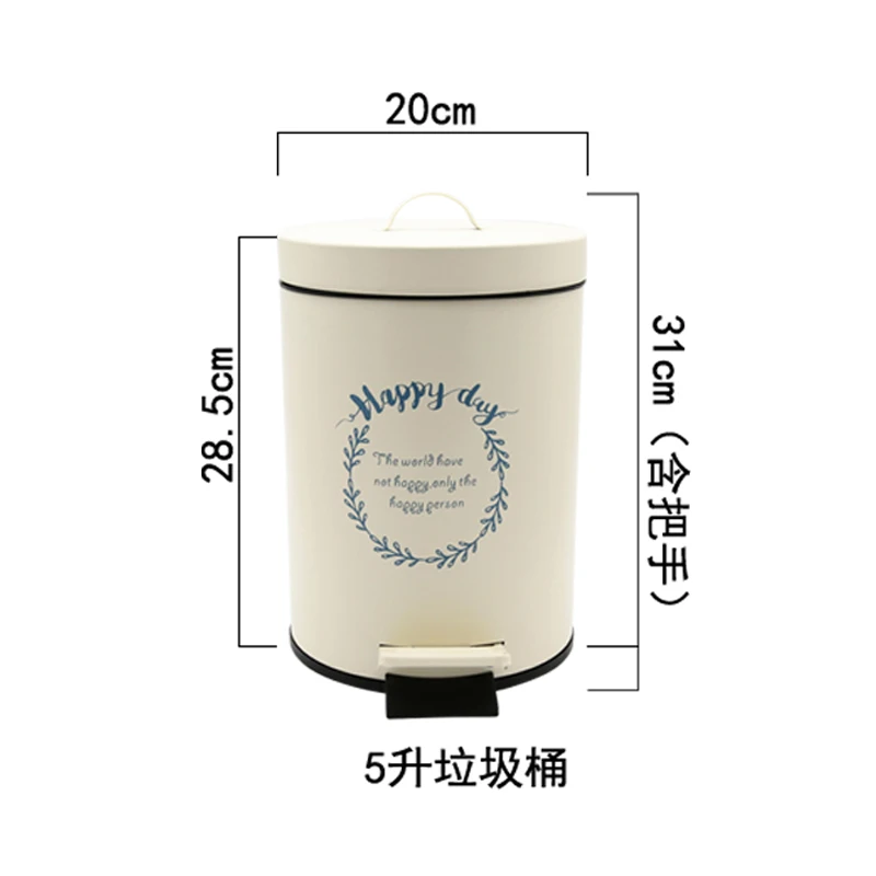 

Nordic Luxury Trash Can Bedroom Vintage Bathroom Trash Can Kitchen Recycling Bins Poubelle De Cuisine Kitchen Storage BC50TB