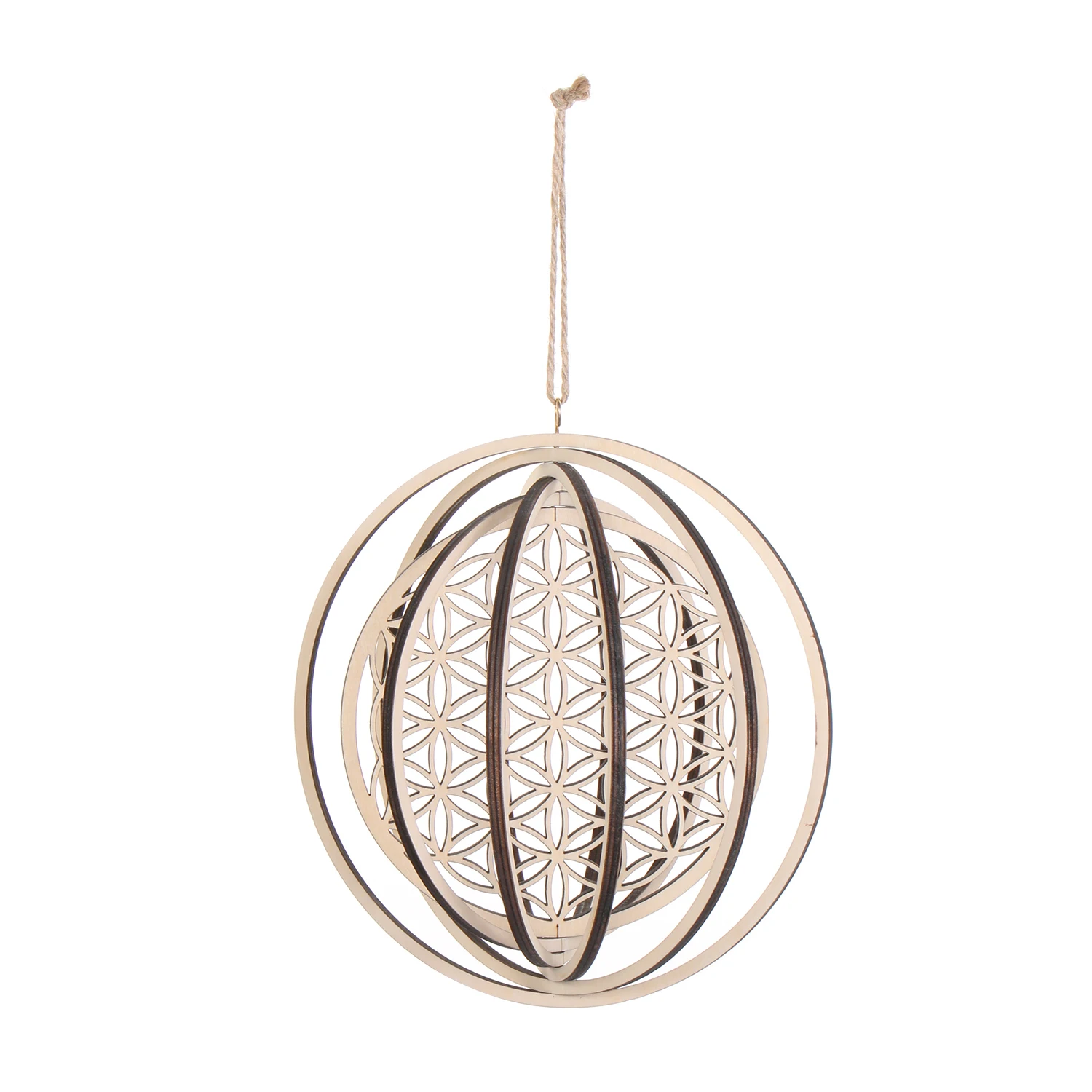 Цветок жизни лазерная резка деревянное ремесло ручной работы настенное