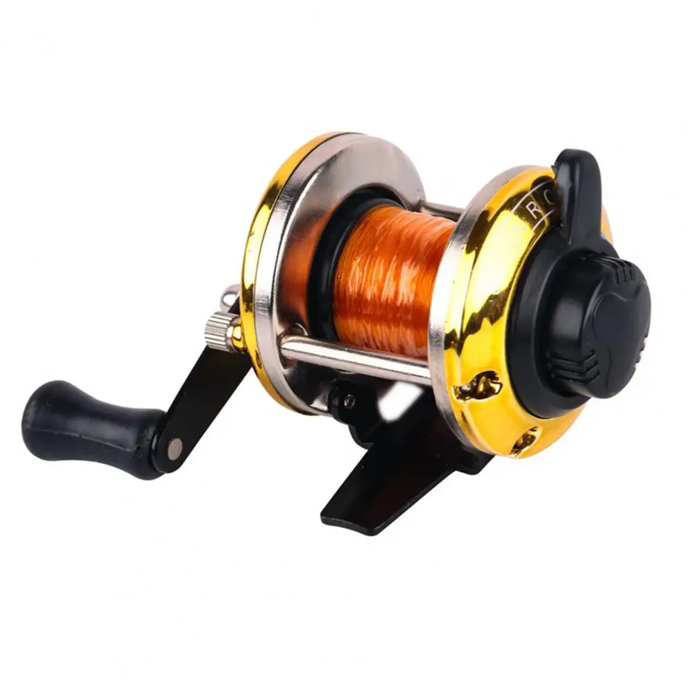 1Pc Adjustable Fishing Reel Winter Mini Trolling Ice Fishing Reel Spinning Wheel Fish Tackle Tool with Line Comfortable to Grip
