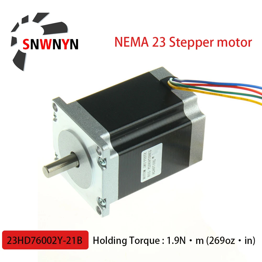 

Шаговый двигатель с ЧПУ Nema 23 23HD76002Y-21B 1.9N.M 3A 3,6 V 269oz · In/1.9N · M/190Ncm CNC Router, Гравировальный и фрезерный станок, 3D-принтер