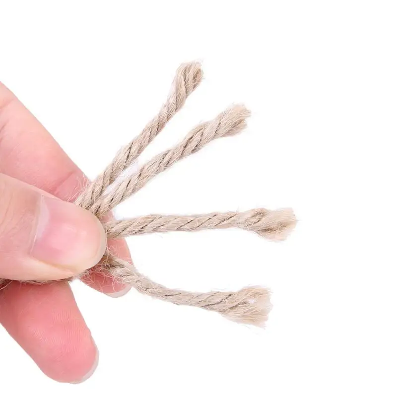 

10-50m Natural Burlap Jute Twine Cord Cord For Cat Grinding Tool Material Hemp String Pet Scratching Cord For DIY Handmade Craft