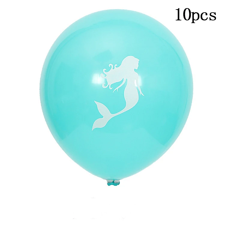 blue latex ballon Тема русалки вечерние бумажные Пригласительные открытки на свадьбу, день рождения, вечеринку, украшения для девочек, открытки на день рождения, вечерние принадлежности - Цвет: blue latex ballon