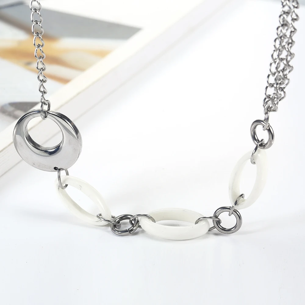 OUFEI stainless steel woman jewelry long necklace for women fashion accessories bohemian choker | Украшения и аксессуары