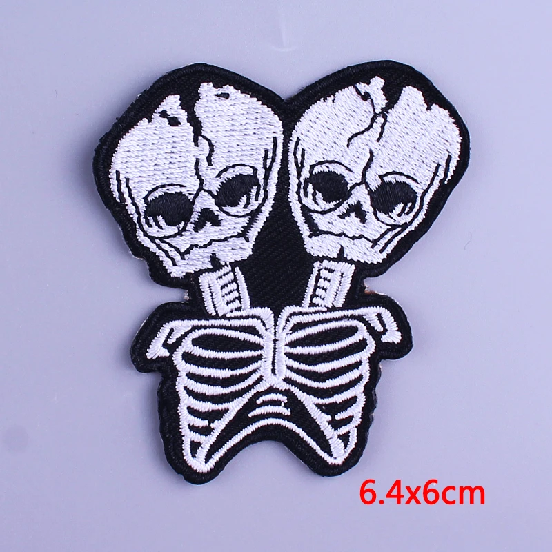 

Punk/Skull Embroidery Patches For Clothing Iron On Zippie Embroidered Patches For Clothes Appliques For T-shirt Jacket Badges