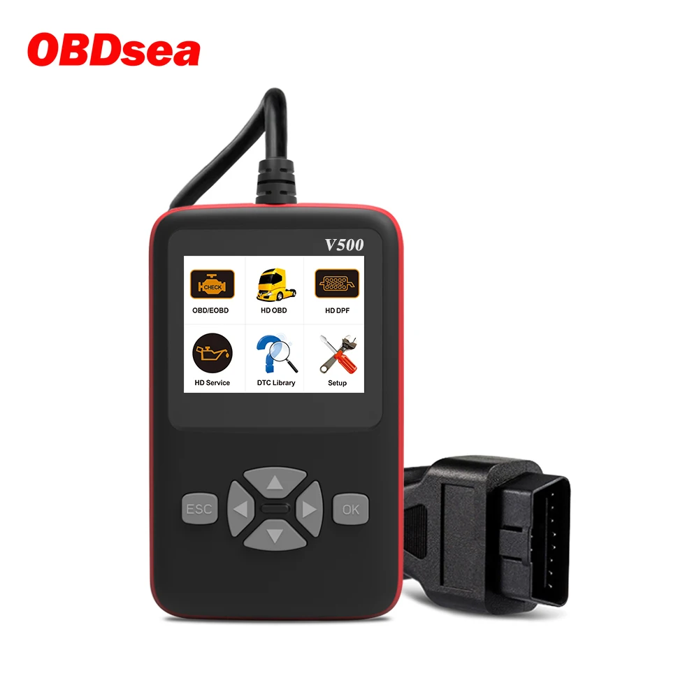 V500 Obd2 сканер для автомобиля грузовика сверхмощный автомобильный считыватель