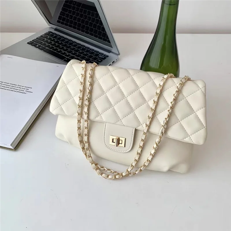 

Hot Sale Fashion Diamond Lattice Shoulder Bags for Women Luxury Designer Brand Boutique Split Leather Dating Purses Sac Luxe Gg