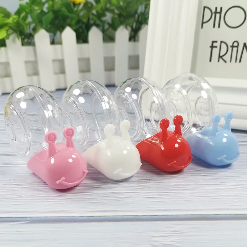 

12Pieces Snail Pattern Plastic Candy Boxes Storage Packaging Case for Wedding Baby Shower Birthday Event Party Gift Cases Decor