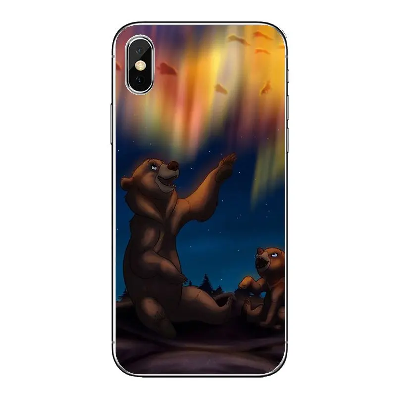 Для iPod Touch iPhone 4 4S 5 5S 5C SE 6 6S 7 8 X XR XS Plus MAX Pretty And Cute Brother Bear Art прозрачный мягкий чехол