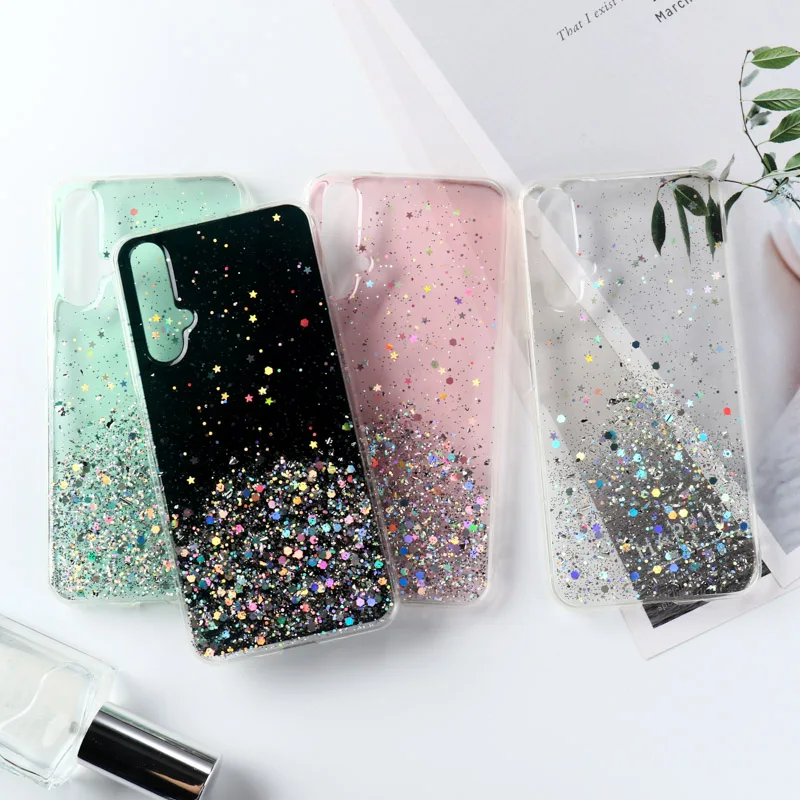 Bling Glitter Case For Huawei Honor 10 Lite Case Bumper Honor 9A 9C 9S 9X 8x 10i 20 30s 20s 8s 8C 8A 7A 7C  30 Pro Plus Cover