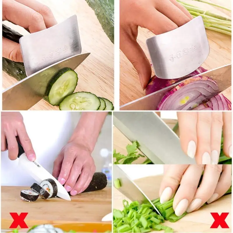 

Finger Protector Creative Practical Kitchen Supplies Finger Protector Stainless Steel Cutting Vegetables Finger Guard Practical