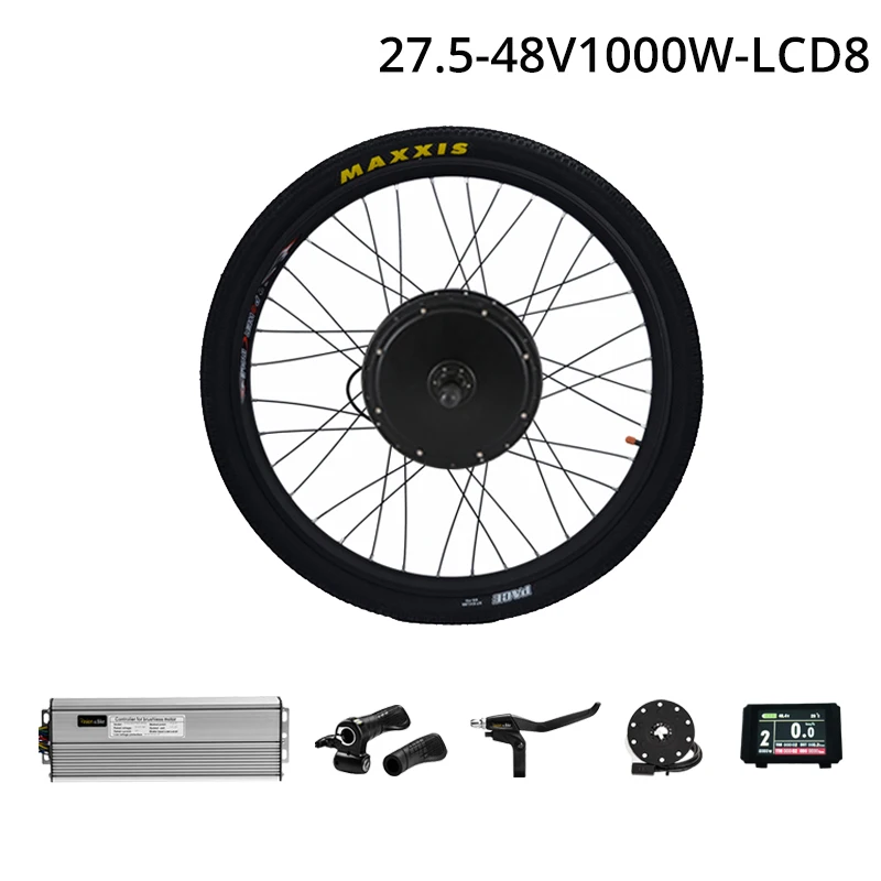 48 в 1000 Вт кассета Электрический велосипед Conversion Kit задний привод колеса комплект MTB CST регулятор для электровелосипеда двигатель E - Цвет: 27.5 LCD8 1000W CST