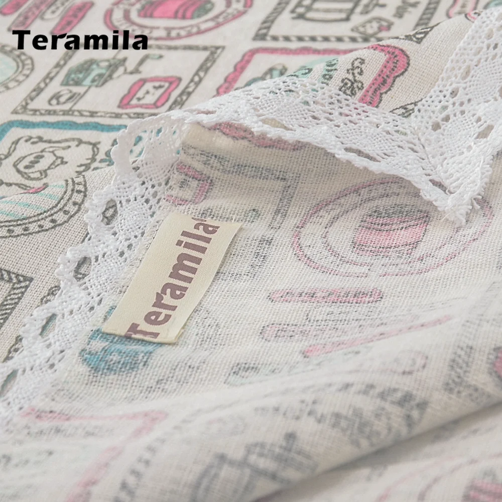 Teramila Cotton Linen Rectangular Dining Tablecloth Lace Thick Dust-proof Table Cover Round For Home Party Mantel Wedding Decor | Дом и сад