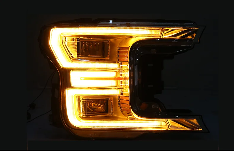 SANVI полная СВЕТОДИОДНАЯ фара в сборе для Ford F150 пикап фары с Последовательный светодиод DRL для дальнего ближнего света светодиодный свет