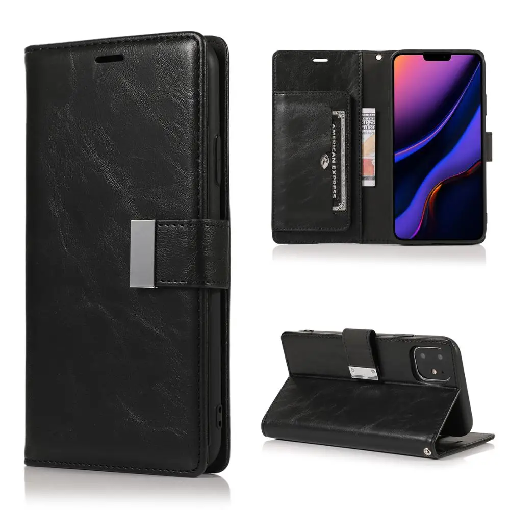 Роскошный флип чехол для iPhone 11 pro max X XR Xs из искусственной кожи бумажник Fundas 5 6 6s 7 8