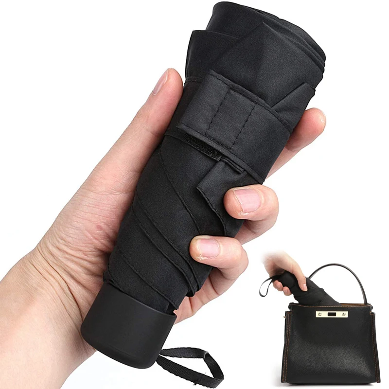 Мини зонт от солнца детский против ветра и дождя для женщин на открытом воздухе