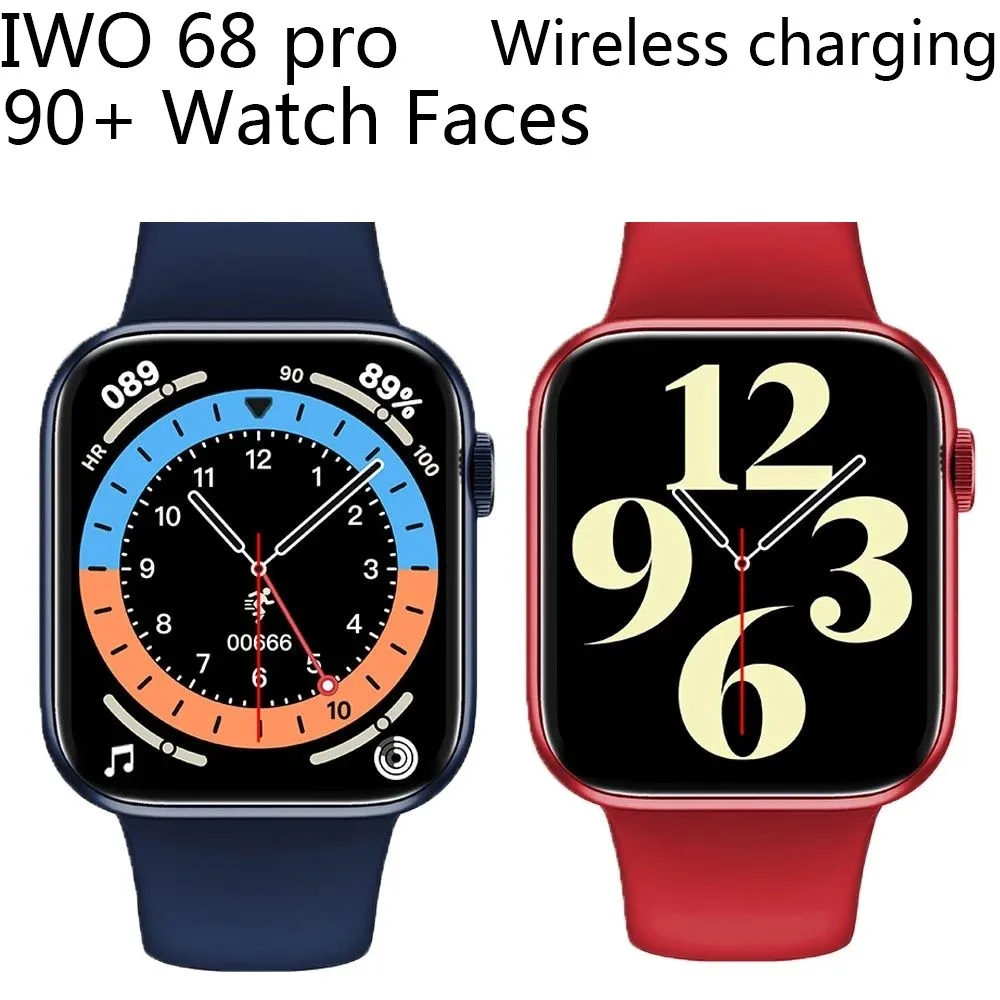 Умные часы KIWITIME iwo68 PRO с Bluetooth безграничный экран монитор сердечного