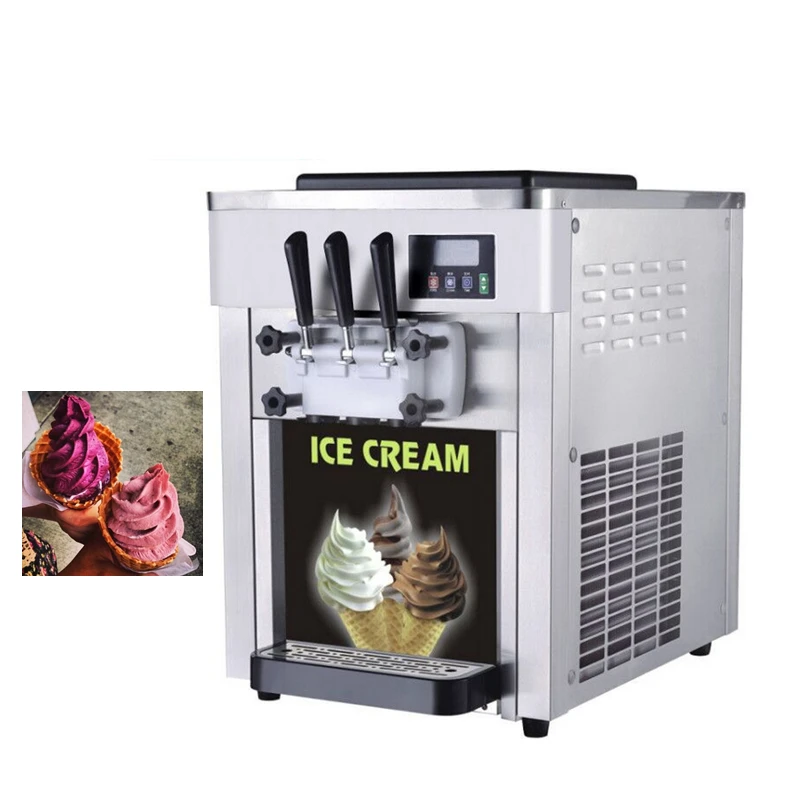 

Commercial 18-25L/H RL-818T 3 flavors table soft ice cream machine 1.8KW ice cream maker ice cream making machine factory price