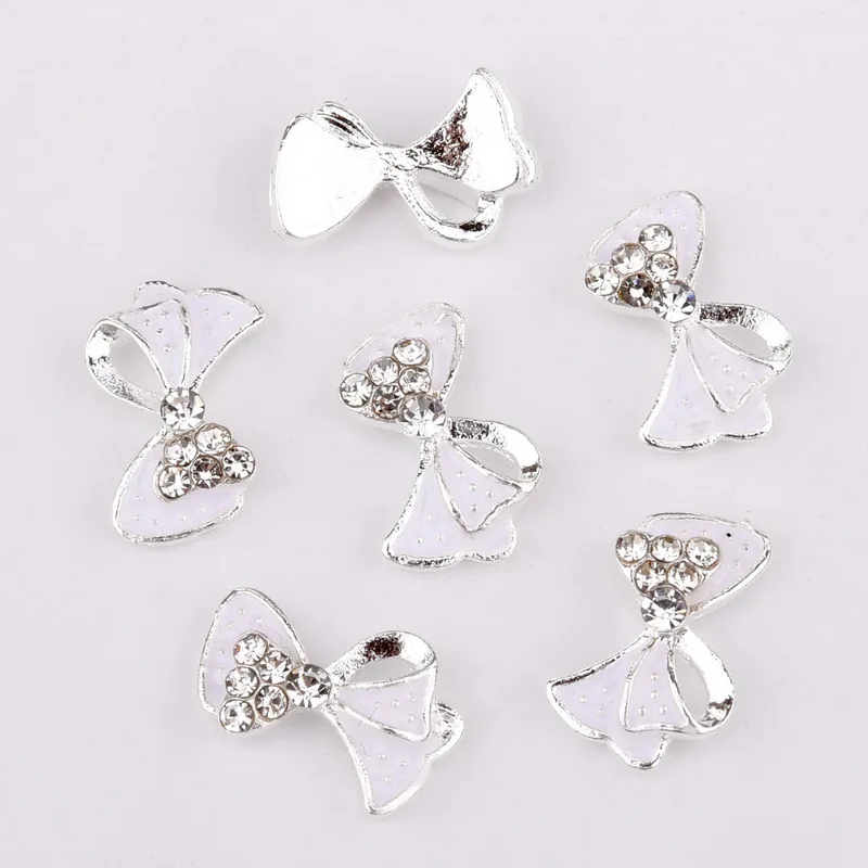 10 шт./пакет 3d для художественного оформления ногтей галстук бабочка золотого и