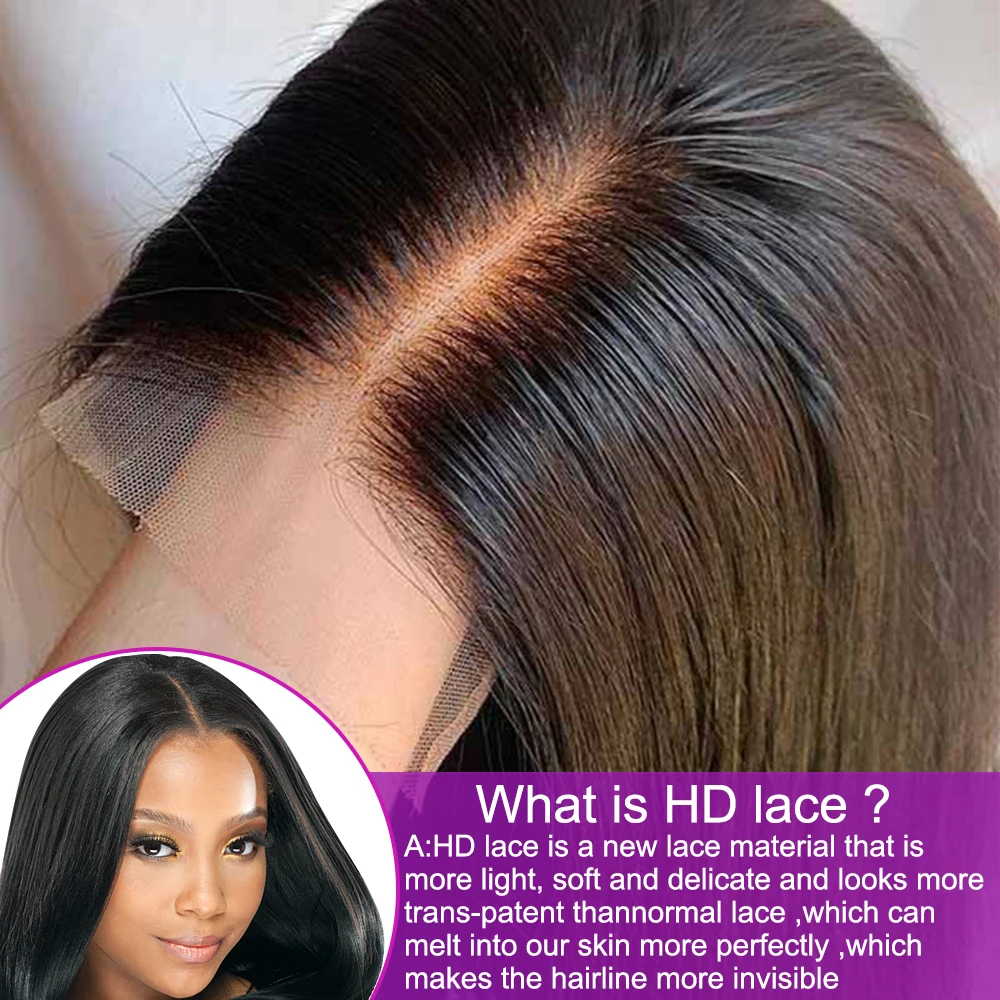 BLACROSS Striaght Closure or HD Frontal Lace 4x4 Human Hair 5X5 6X6 Per Plucked Hairline Brazilian Be Dyed Virgin | Шиньоны и парики